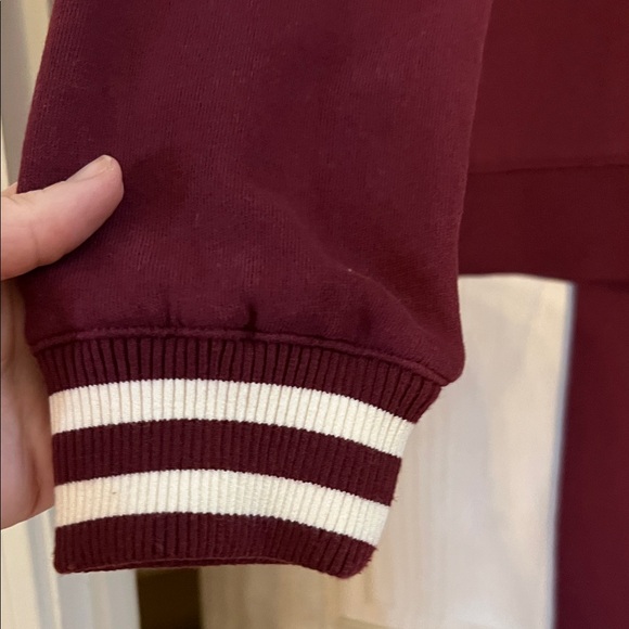 🐝 Marine Layer Burgundy Sweatshirt and sweat pants M EUC - Picture 4 of 13